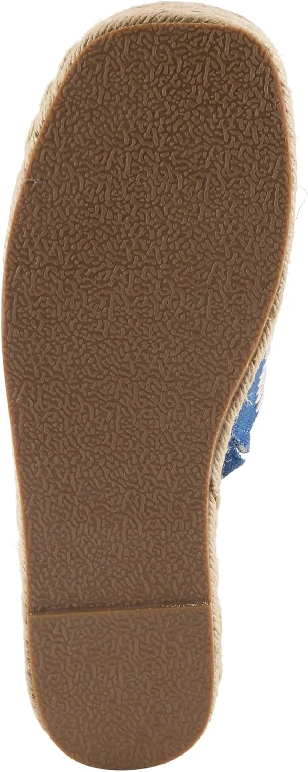 PATRIZIA Women's EVOLET Slide Sandals - Square Toe, Color Block Design, Jute Braided Platform, 4" Heel
