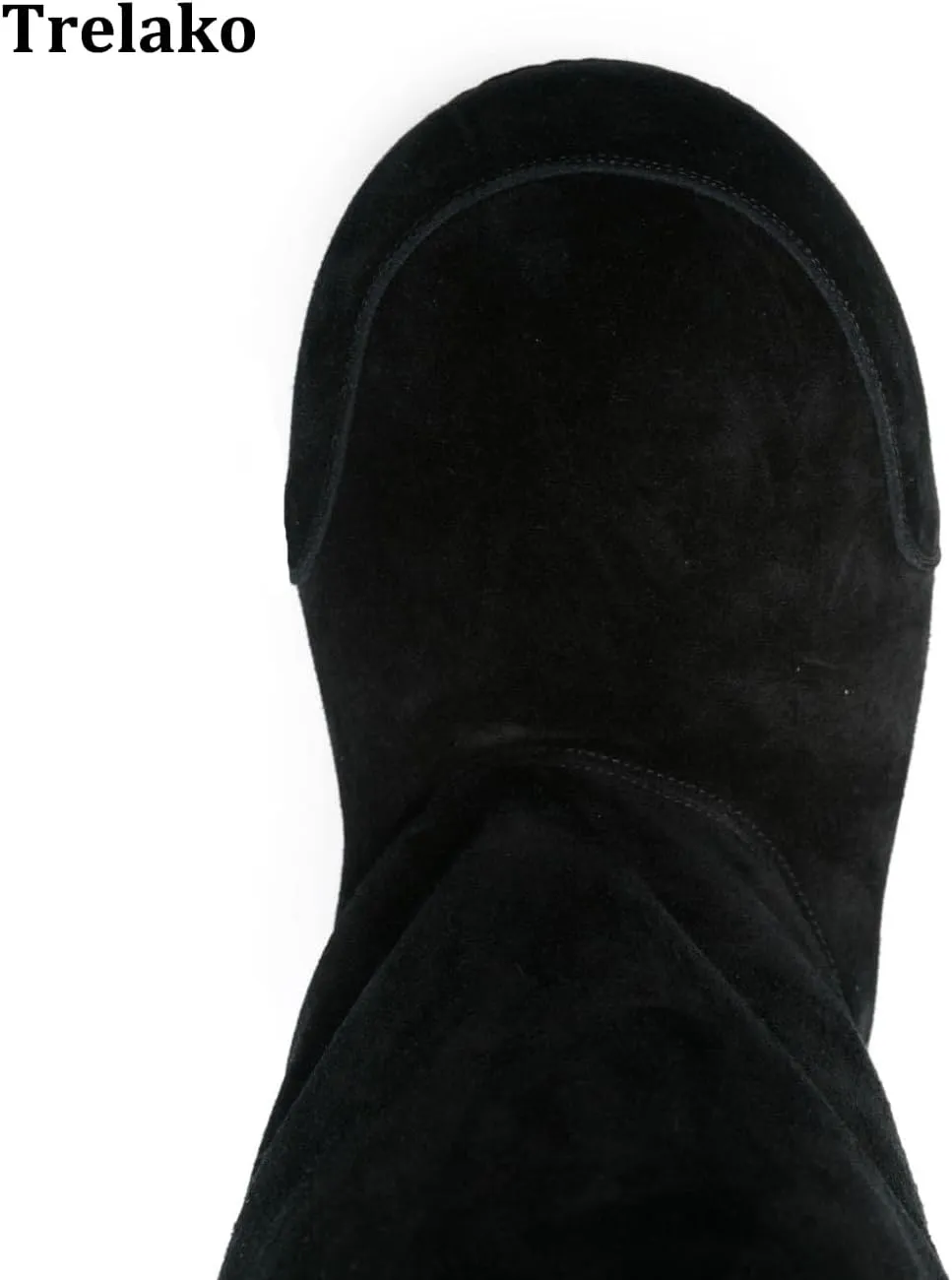 Platform Snow Boots for Women Suede Classic Fur Hippy Mid Calf Winter Boots Slip On High Boots Comfortable Chunky Trending Shoes Biege