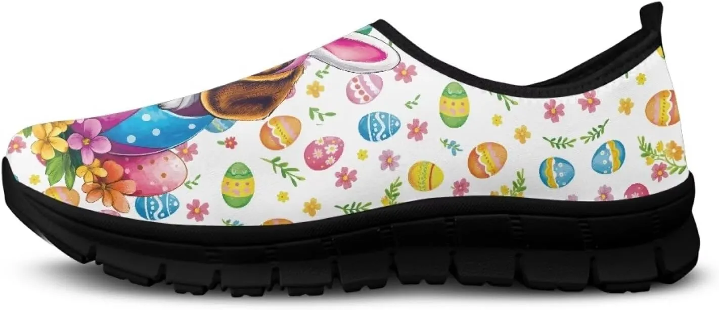 Pxjivorg Women's Art Pattern Slip-On Sneakers Casual Low-Top Flat Dress Shoes Soft Shoes Ladies Non-Slip Workout Holiday Shoes US Size 5.5-11.5