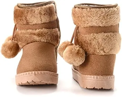 QIETION Girls Boys Warm Winter Boots Kids Outdoor Snow Boots((Infant/Toddler/Little Kid)