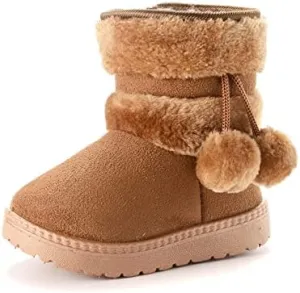 QIETION Girls Boys Warm Winter Boots Kids Outdoor Snow Boots((Infant/Toddler/Little Kid)