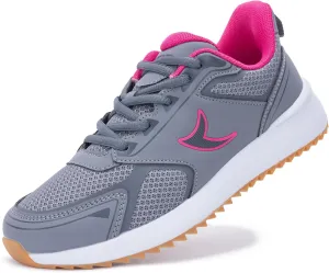 Quseek Classic Sneakers for Women Trendy Retro Fashion Skate Shoes Lace-up Gum Sole Simple Casual Gym Walking Shopping Shoe