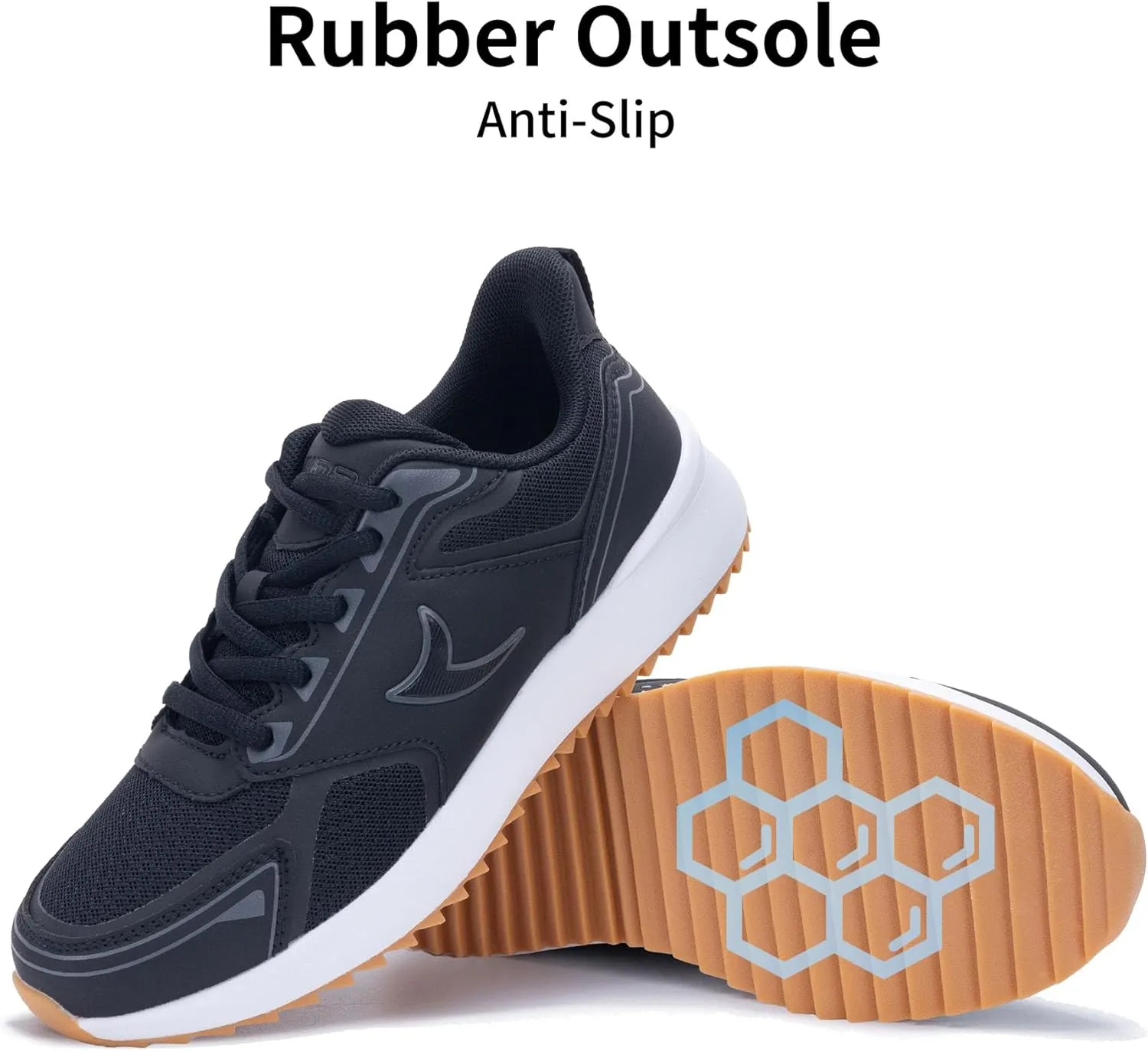 Quseek Classic Sneakers for Women Trendy Retro Fashion Skate Shoes Lace-up Gum Sole Simple Casual Gym Walking Shopping Shoe