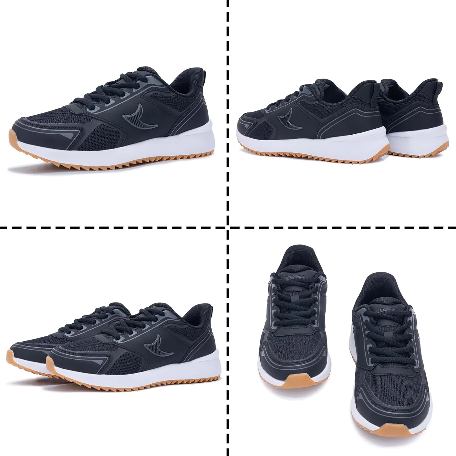Quseek Classic Sneakers for Women Trendy Retro Fashion Skate Shoes Lace-up Gum Sole Simple Casual Gym Walking Shopping Shoe