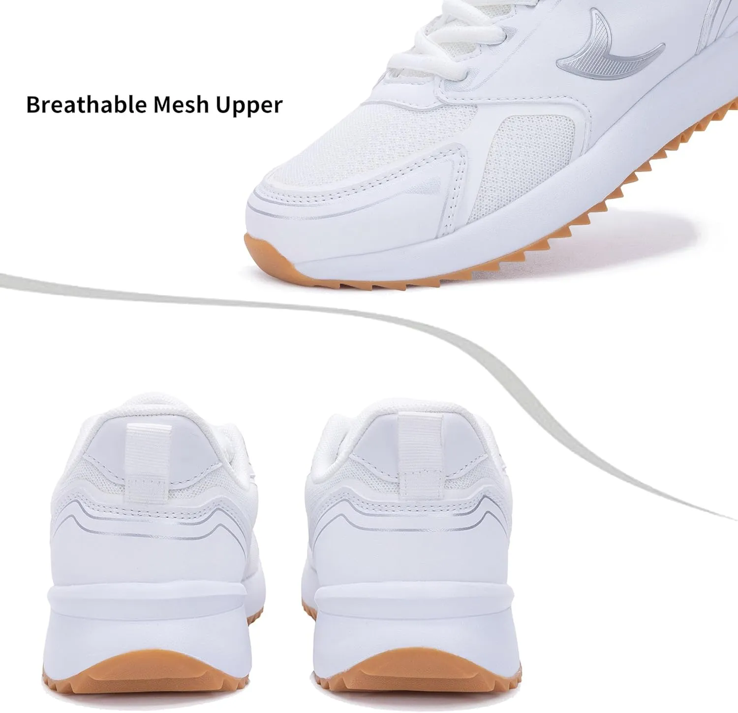Quseek Classic Sneakers for Women Trendy Retro Fashion Skate Shoes Lace-up Gum Sole Simple Casual Gym Walking Shopping Shoe
