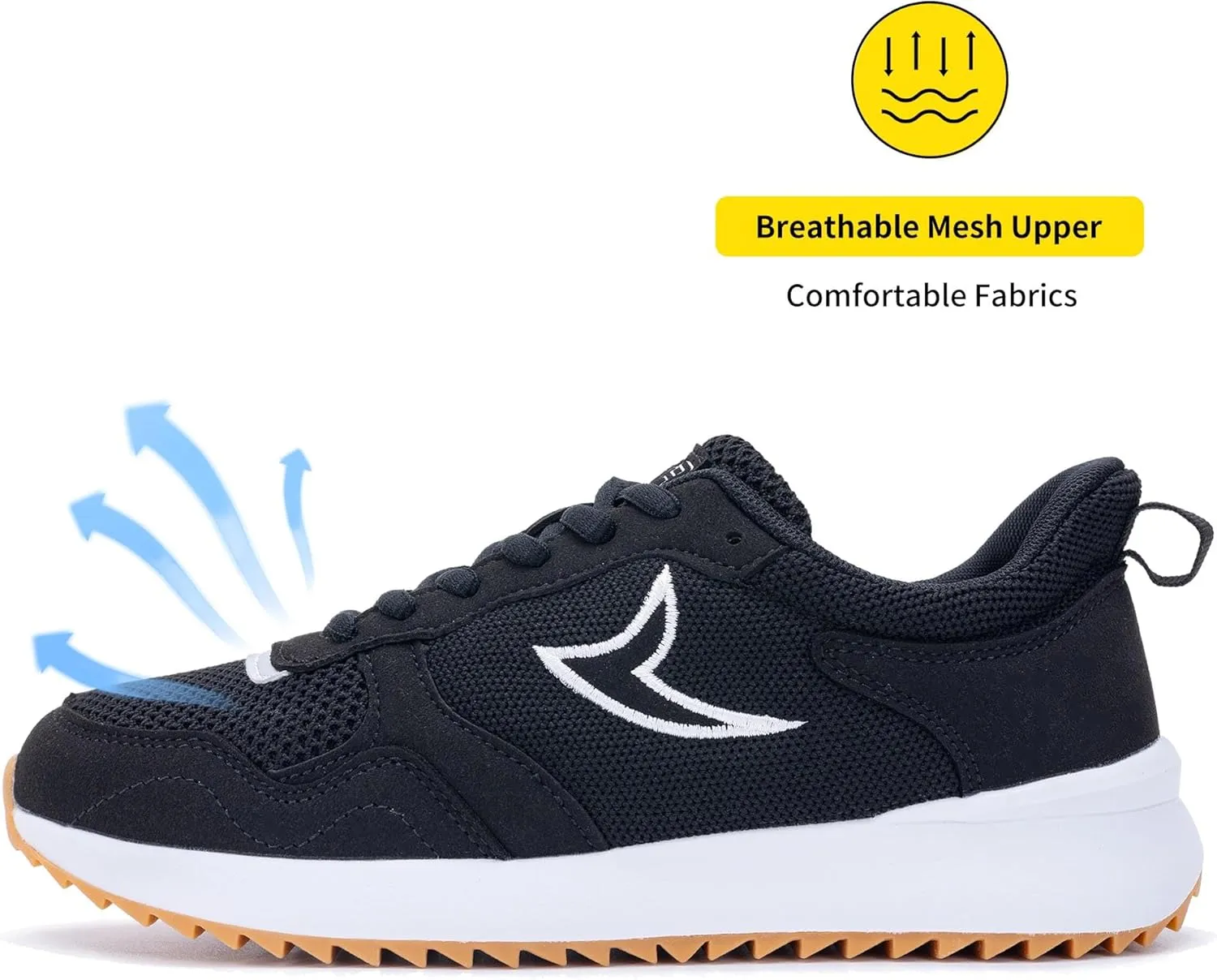 Quseek Womens Fashion Sneakers Tennis Walking Shoes Comfortable Lightweight Slip On Classic Retro Casual Non Slip Shoes for Woman Size 6-11