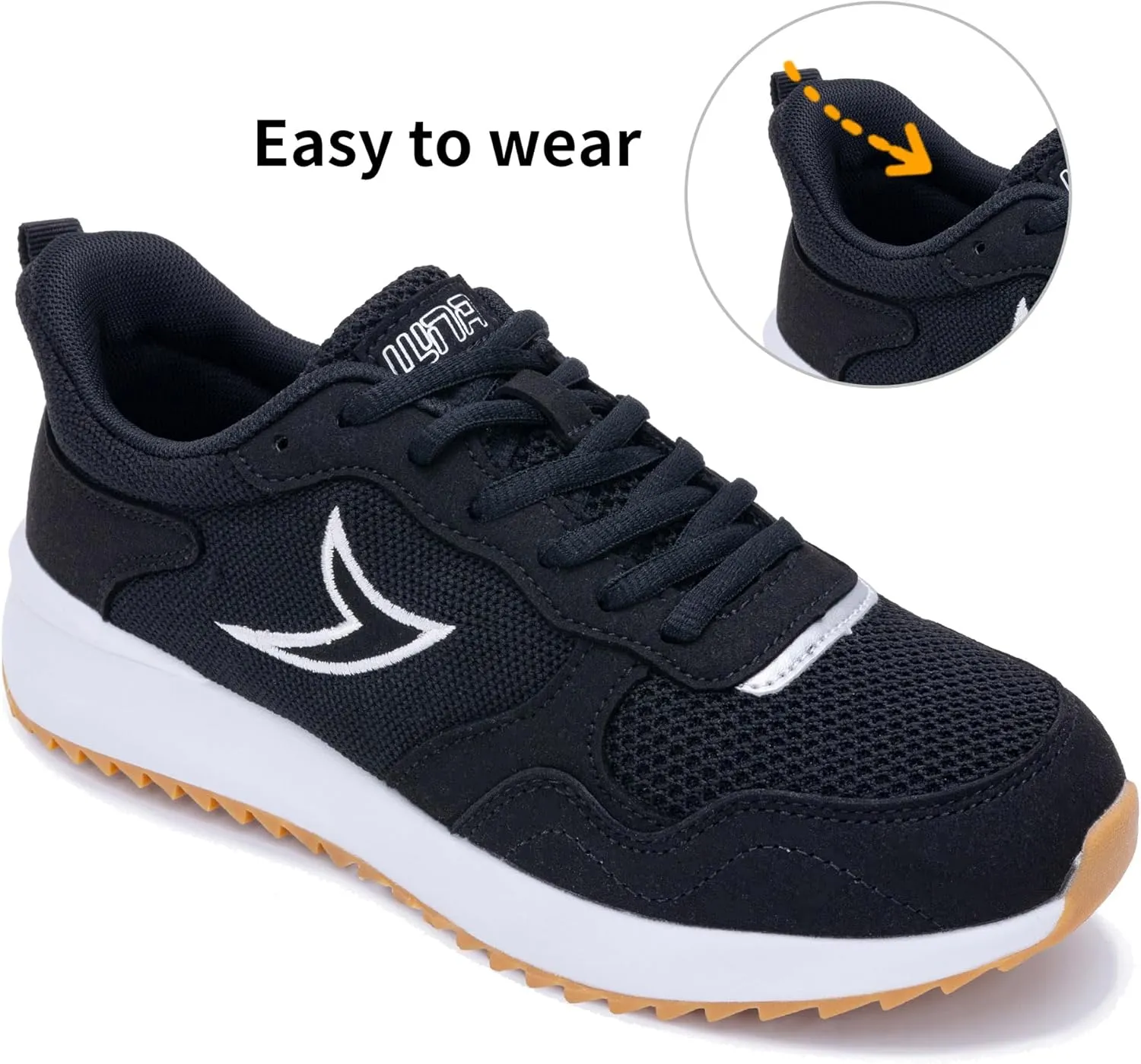 Quseek Womens Fashion Sneakers Tennis Walking Shoes Comfortable Lightweight Slip On Classic Retro Casual Non Slip Shoes for Woman Size 6-11