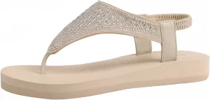Ranberone Women's Yoga Mat Flip Flops Casual Flat Summer Beach Sandals