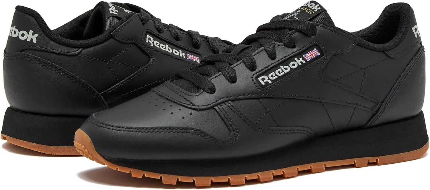 Reebok Classic Leather Sneakers for Women - Black or White Tennis Shoes Womens Size 5 to 12