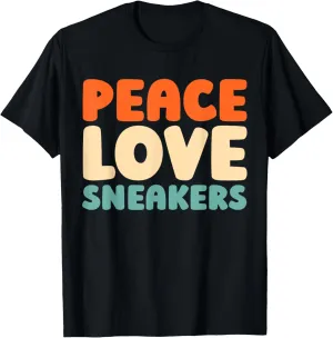 Retro Sneaker Head Street Style Vintage Peace Love Sneakers T-Shirt