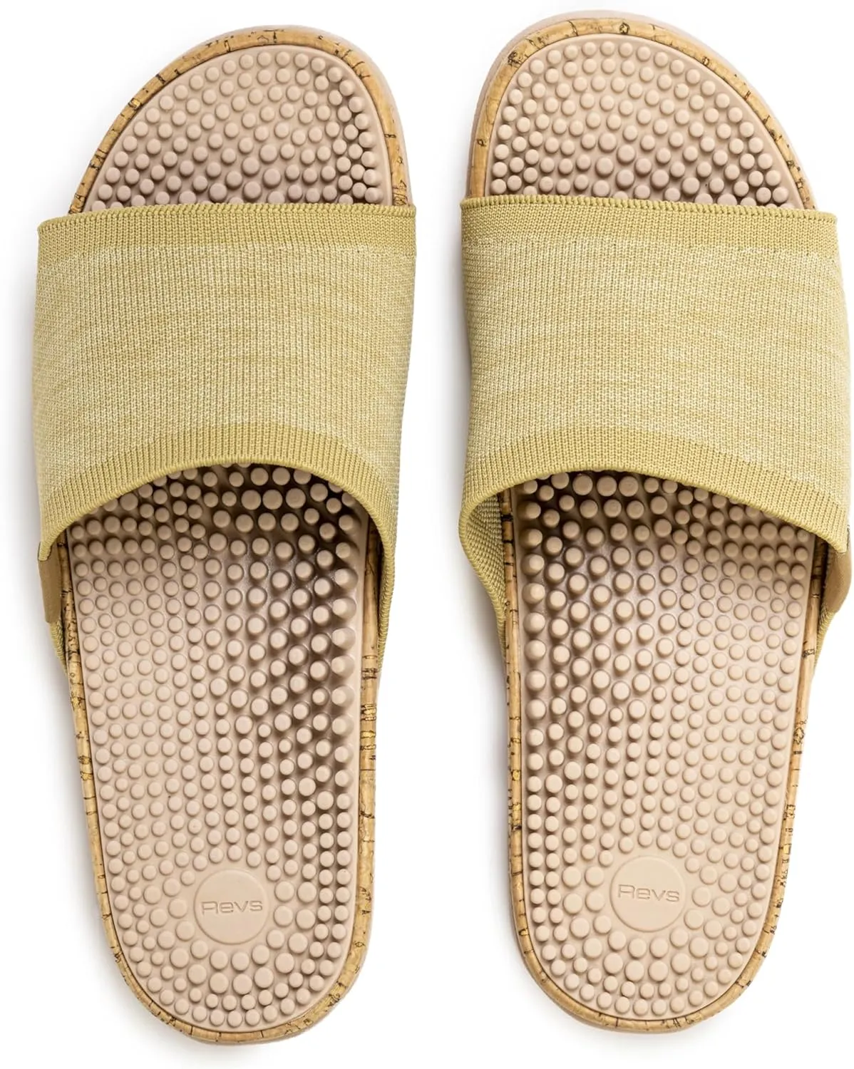 Revs - Maree - Reflexology Massage & Acupressure Sandals, With a Knit Upper. Relieve Plantar Fasciitis, Help Joint Pain, Improve Energy. Shock Absorbing Sole & Arch Support.