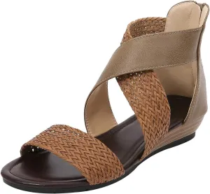 rismart Sandals for Women Open Toe Gladiator Criss Cross-Design Summer Sandals