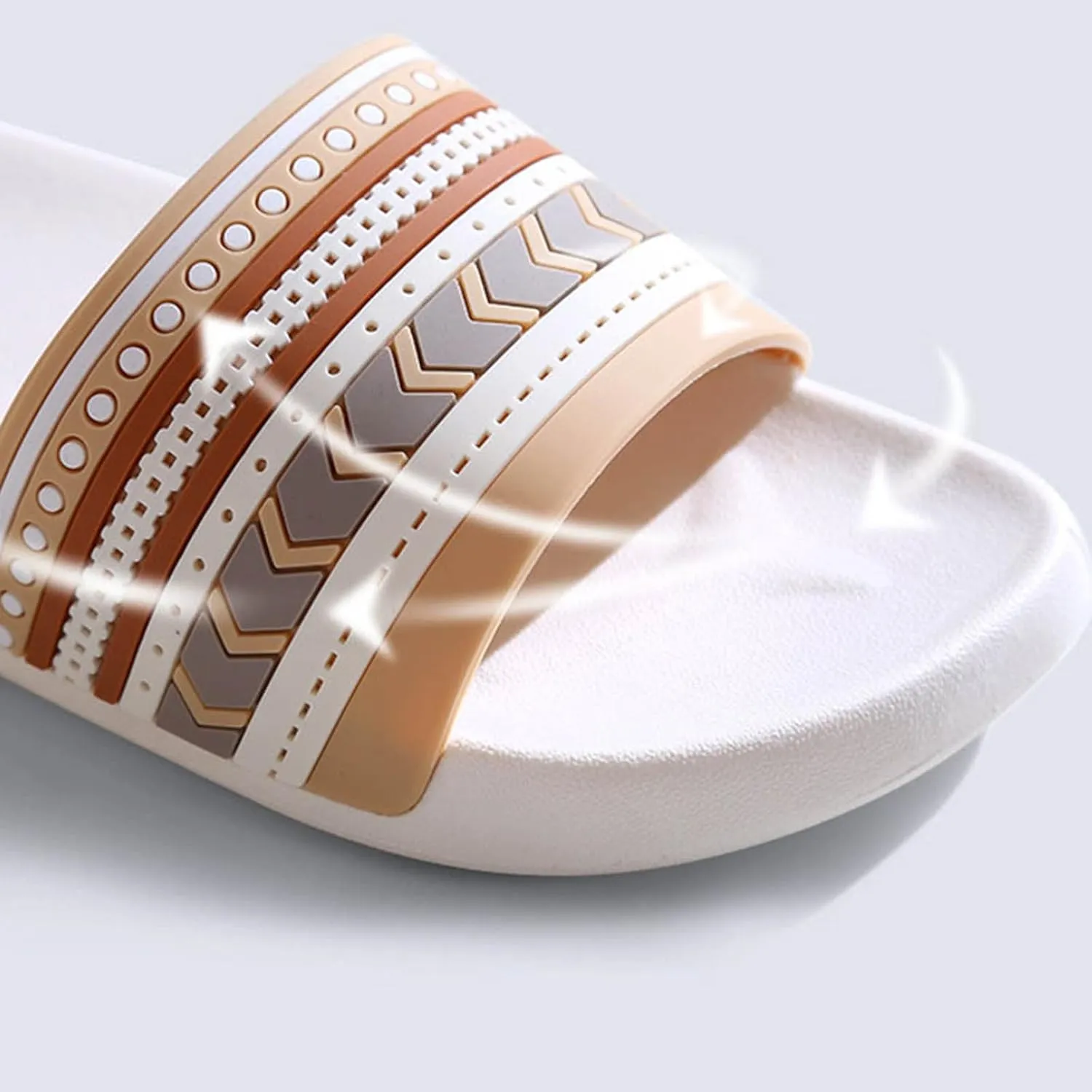 Roorsily Men's Bathroom Slippers Comfort Recovery Pillow Slippers Soft Summer Beach Shoes Soft Flat Soled Slippers
