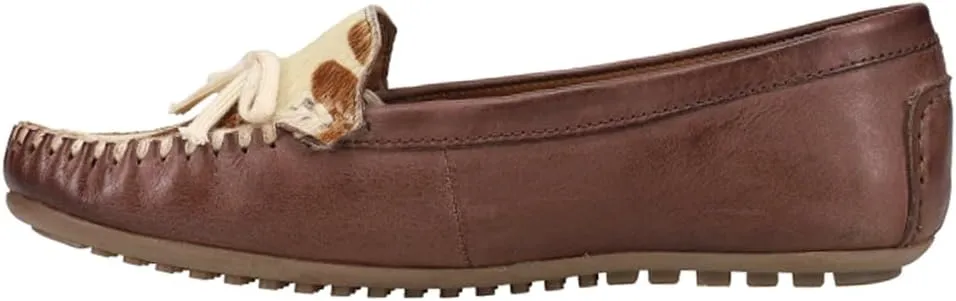 ROPER Womens Lilly Leopard Moccasins Flats Casual - Brown