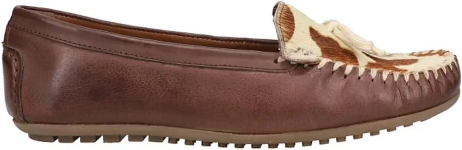 ROPER Womens Lilly Leopard Moccasins Flats Casual - Brown