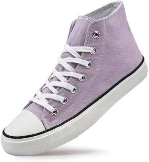 rosyclo Women's High Top Canvas Sneakers Fashion Lace-up Classic Casual Walking Shoes