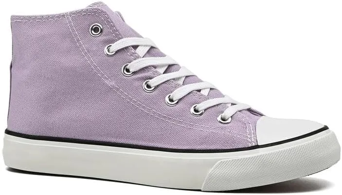 rosyclo Women's High Top Canvas Sneakers Fashion Lace-up Classic Casual Walking Shoes