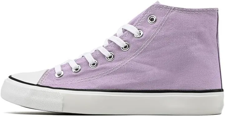 rosyclo Women's High Top Canvas Sneakers Fashion Lace-up Classic Casual Walking Shoes