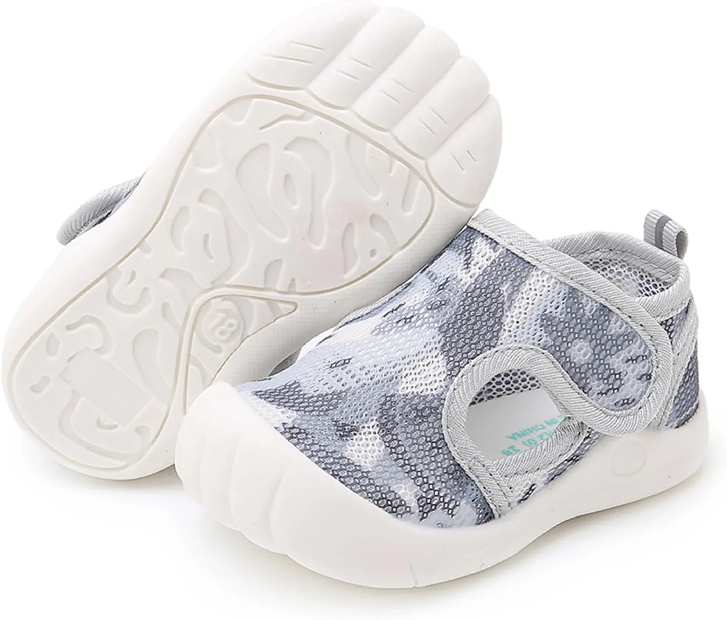 RVROVIC Boys Girls Athletic Sports Sandals Open-Toe Breathable Rubber Sole Beach Water Shoes for Toddler