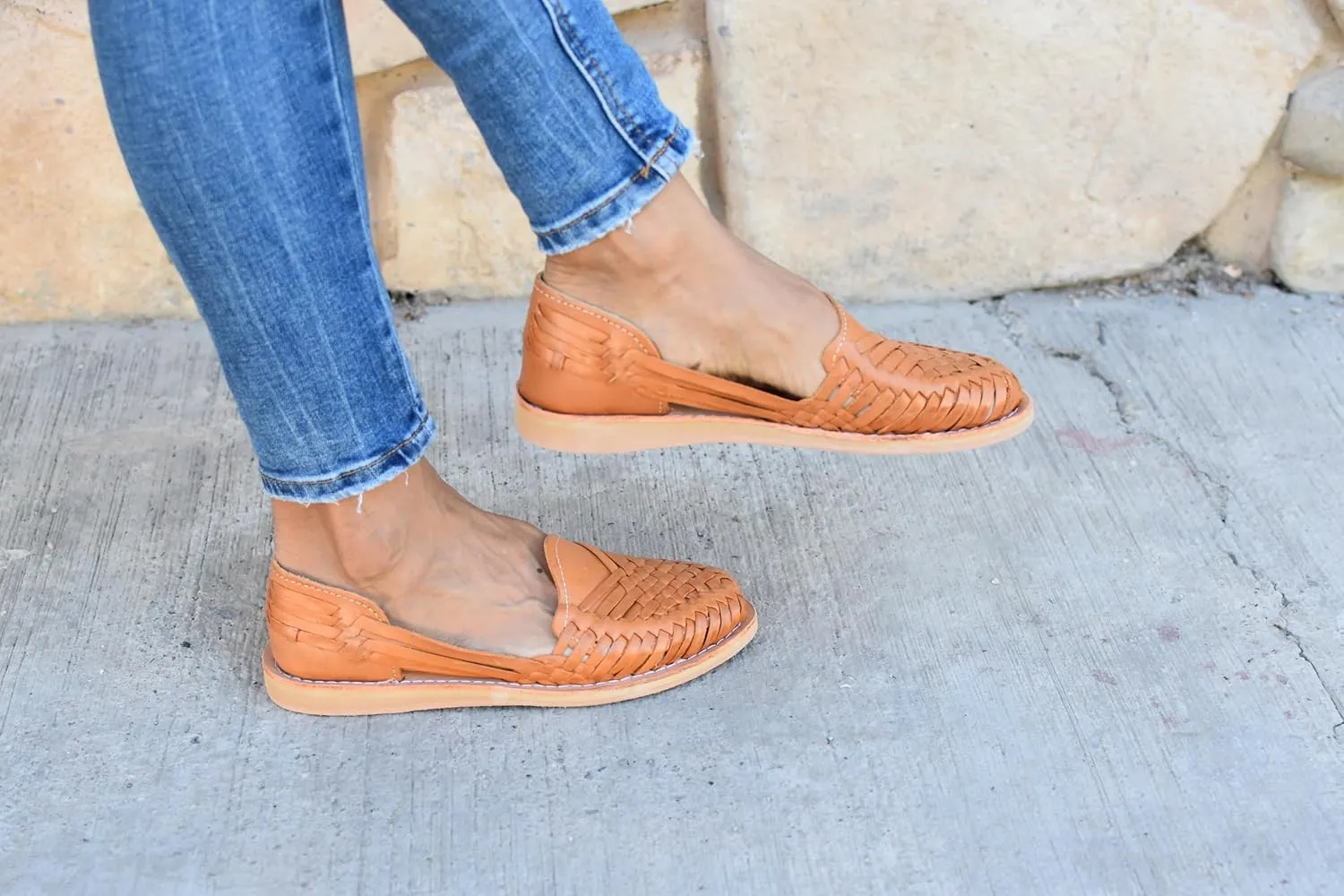 Sandals women Huarache Sandal Colorful Leather Mexican Style Color Shedron Petatillo