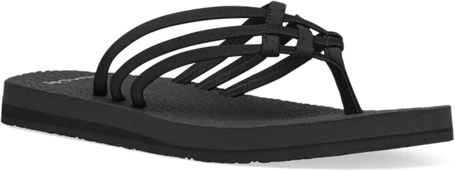 Sanuk Women's Yoga Sandy | Flip Flops for Women | Yoga Sandals For Women | Memory Foam Footbed