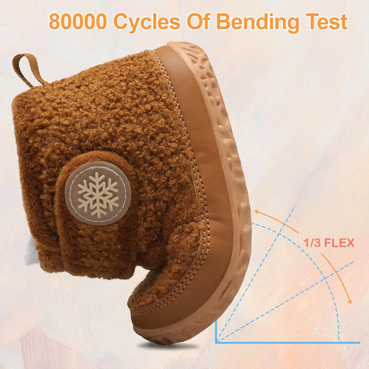 Scurtain Toddler Slippers Girl Boy House Shoes Fuzzy Hard Bottom Winter Boots Baby Cozy Walking Sock Shoes