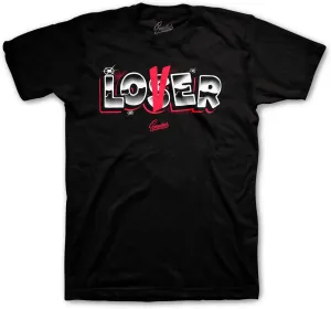 Shirt to Match Jordan 4 Red Thunder Sneakers - Lover Tee
