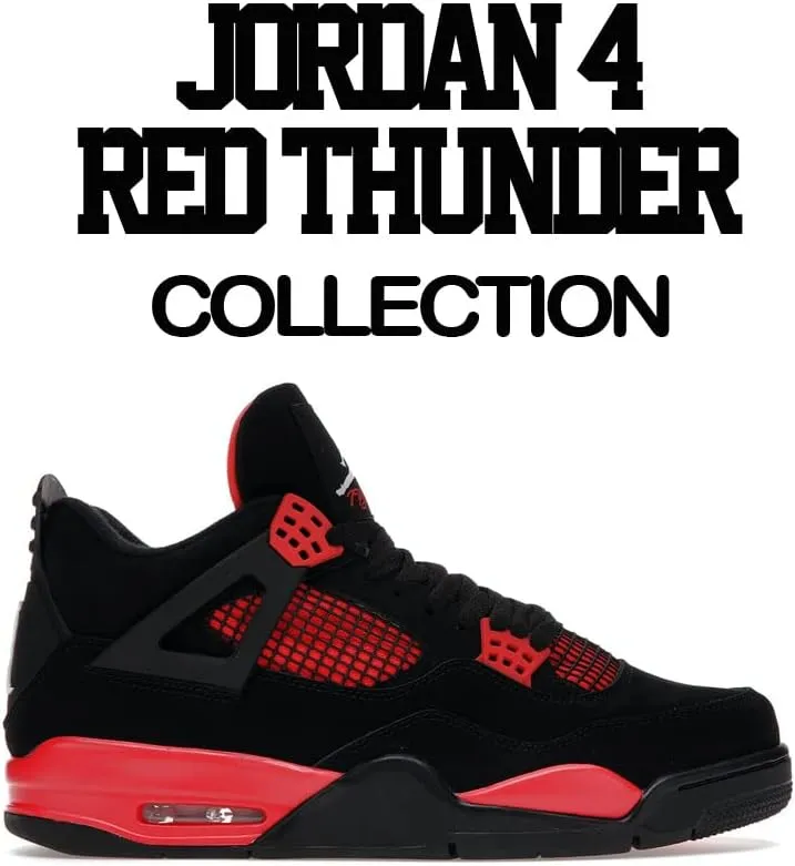 Shirt to Match Jordan 4 Red Thunder Sneakers - Rookie Tee
