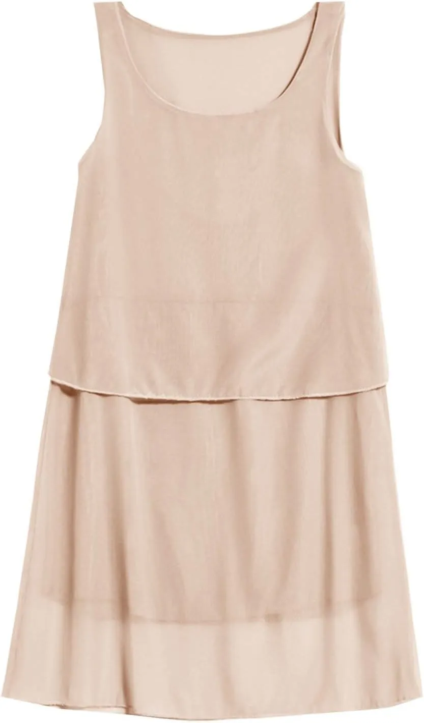 Sleeveless Tank Dress for Women Casual A-Line Loose Fit Flowy Summer Dress Round Neck Casual Wear