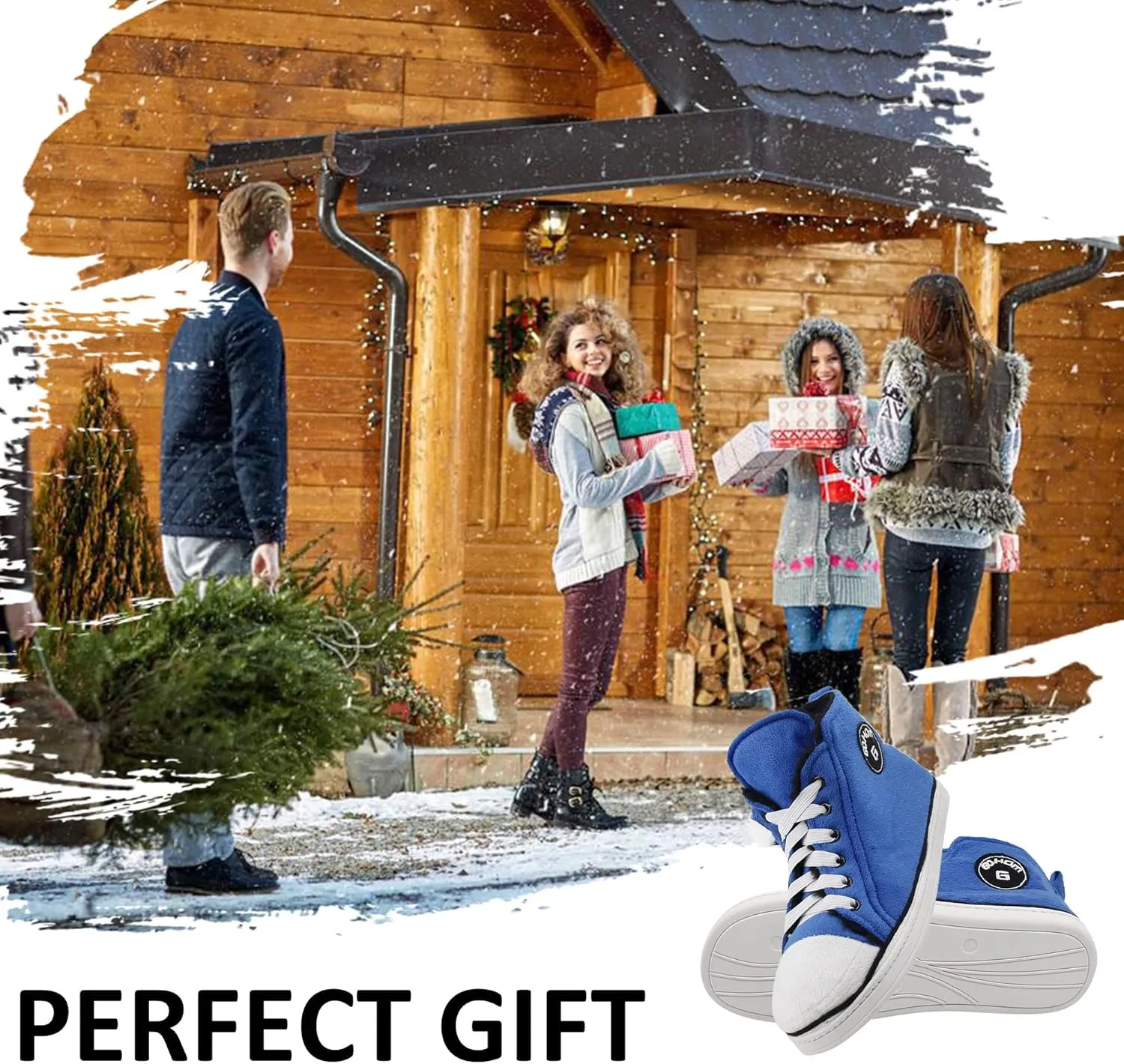 Sneaker Slippers for Women Fashion Indoor House Slipper Boots, Women's Super Soft Warm High Top Plush House Shoes for Women Slippers
