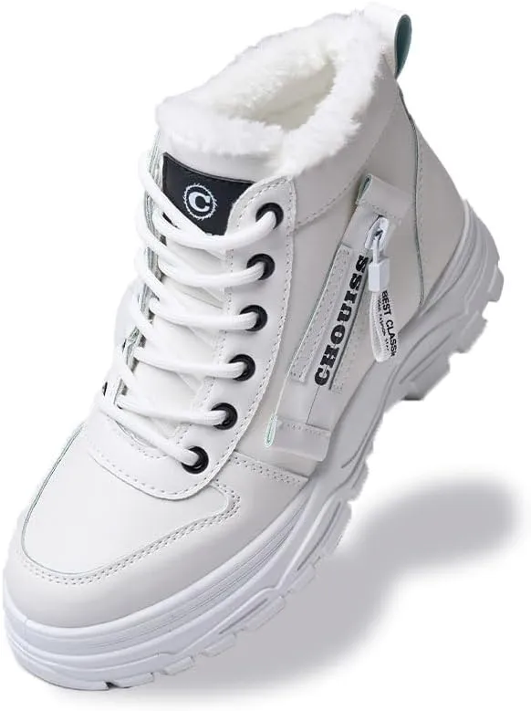 Snow Boots for Women,Platform Winter Boots Warm Sneaker,Hiking Shoes Waterproof with Zipper