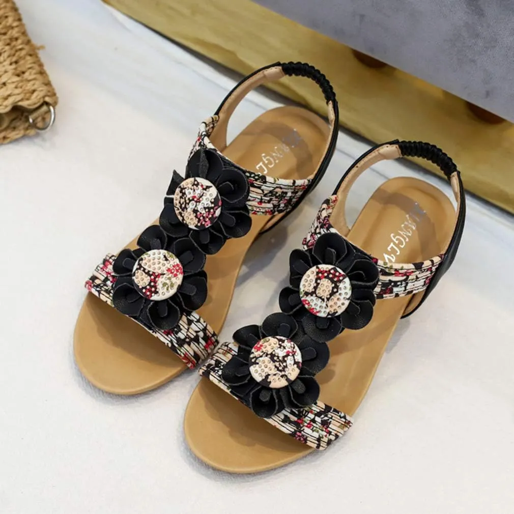 SO SIMPOK Women Casual Roman Wedge Sandals Comfort Summer Walking Slingback Shoes