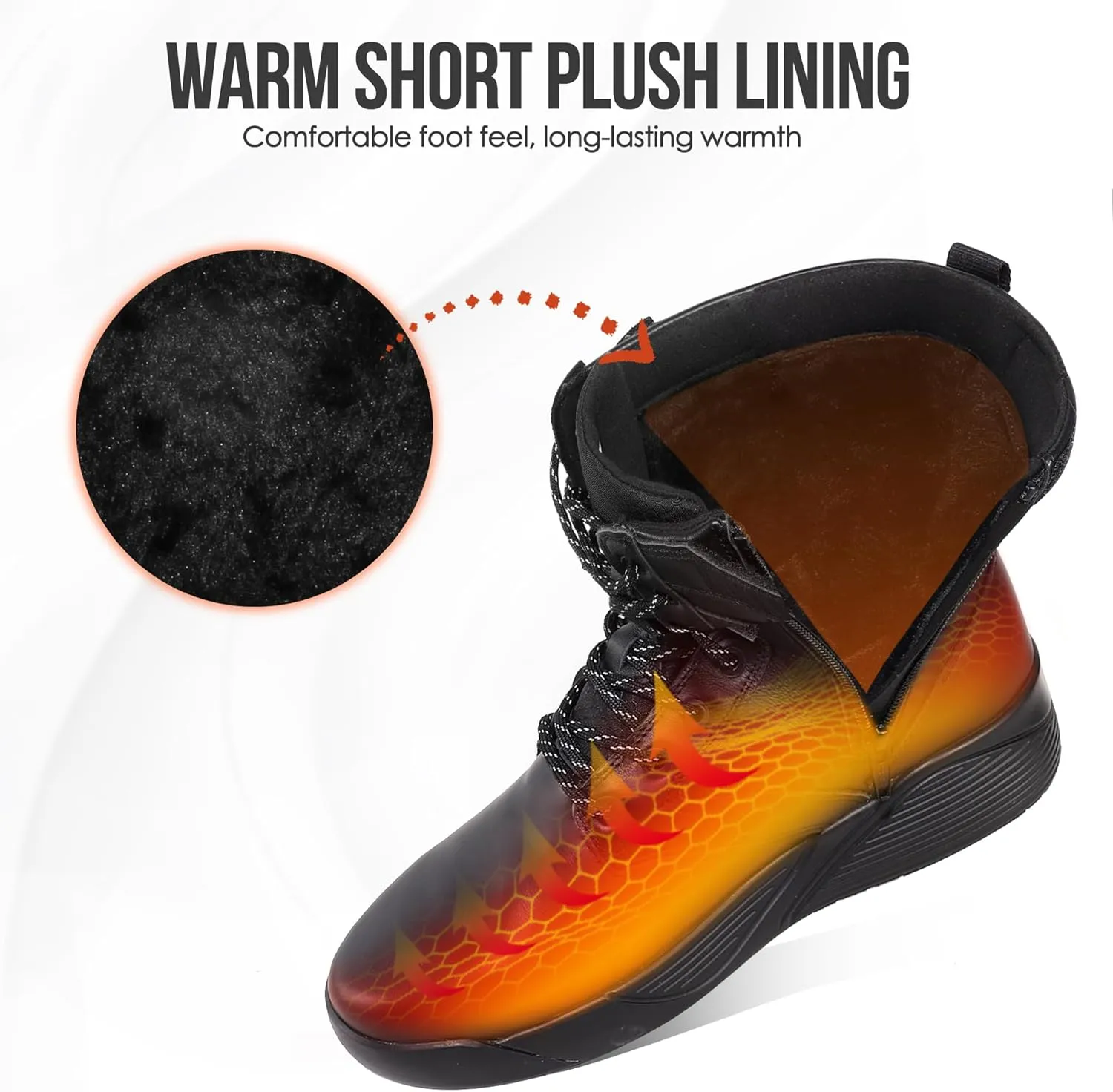 Soulsfeng Heated Boots for Men Women Futuraheat-X Winter Waterproof Warm Snow Boots Rechargeable Electric Heating Boots Foot Warmers