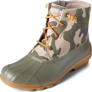 Sperry Womens Syren Gulf Camo Duck Casual Boots Ankle Low Heel 1-2" - Green - Size 6 M