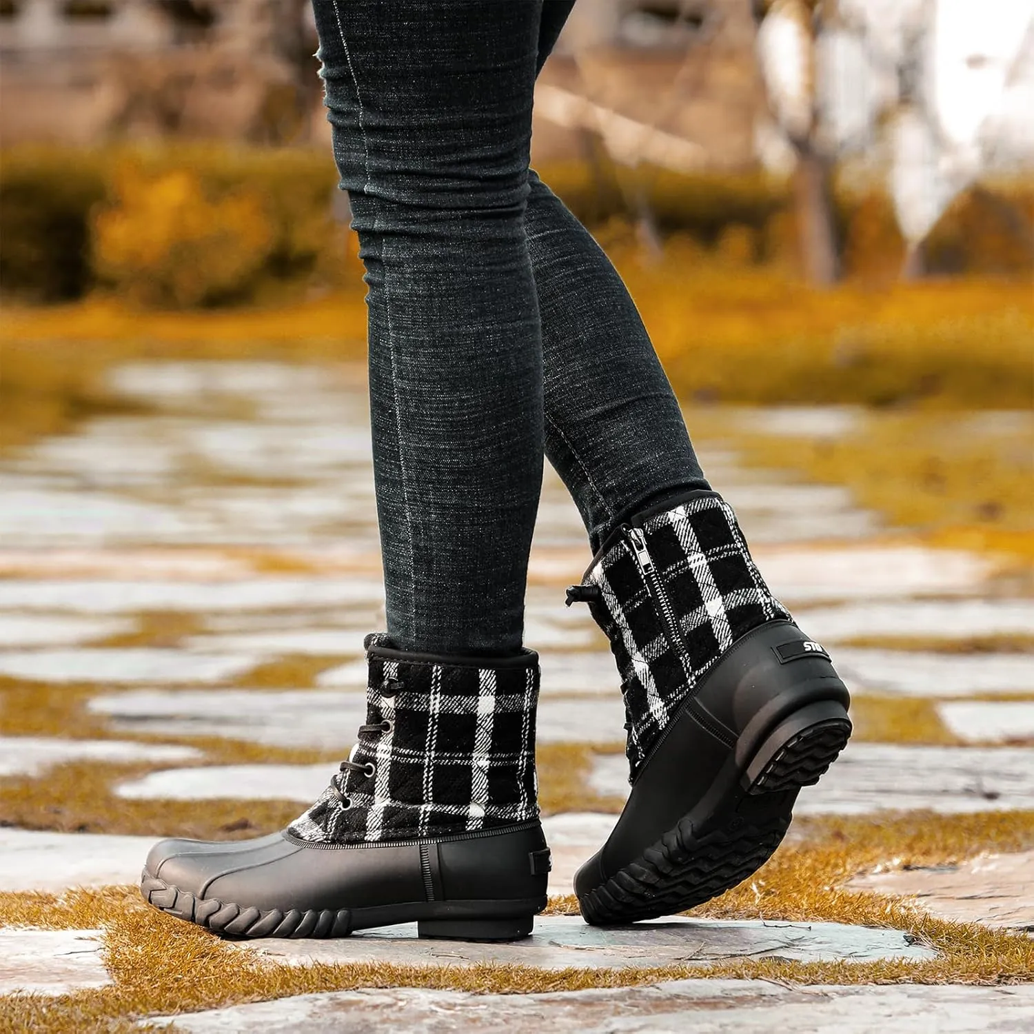 STQ Duck Boots for Women Waterproof Winter Boots Quilted Snow Boots