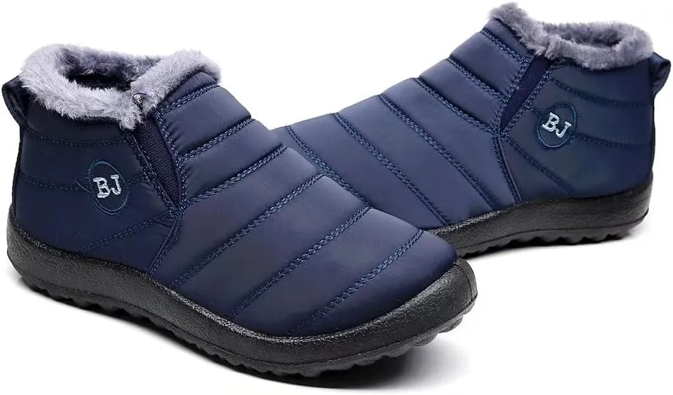 Stunner Snow Boots for Women Winter Ankle Boots Warm Fur Lined Ankle Booties Waterproof Comfortable Outdoor Slip On Winter Shoes Booties