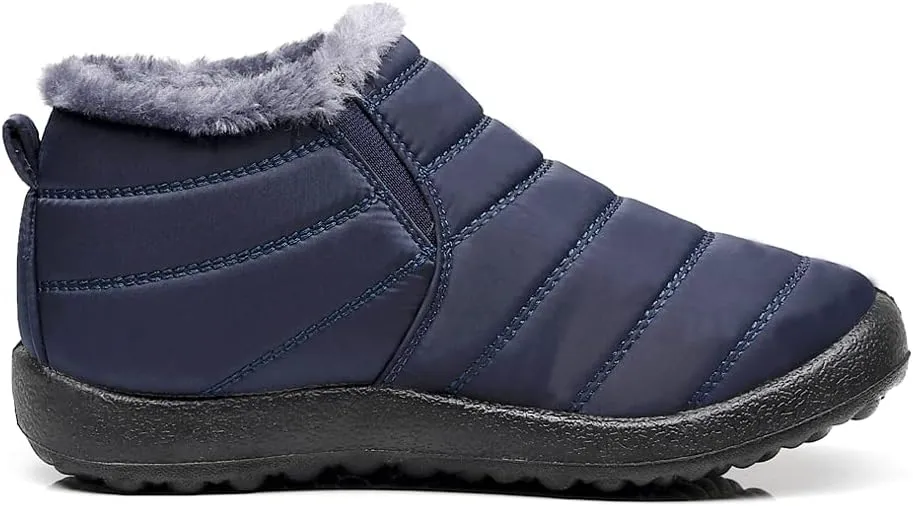 Stunner Snow Boots for Women Winter Ankle Boots Warm Fur Lined Ankle Booties Waterproof Comfortable Outdoor Slip On Winter Shoes Booties