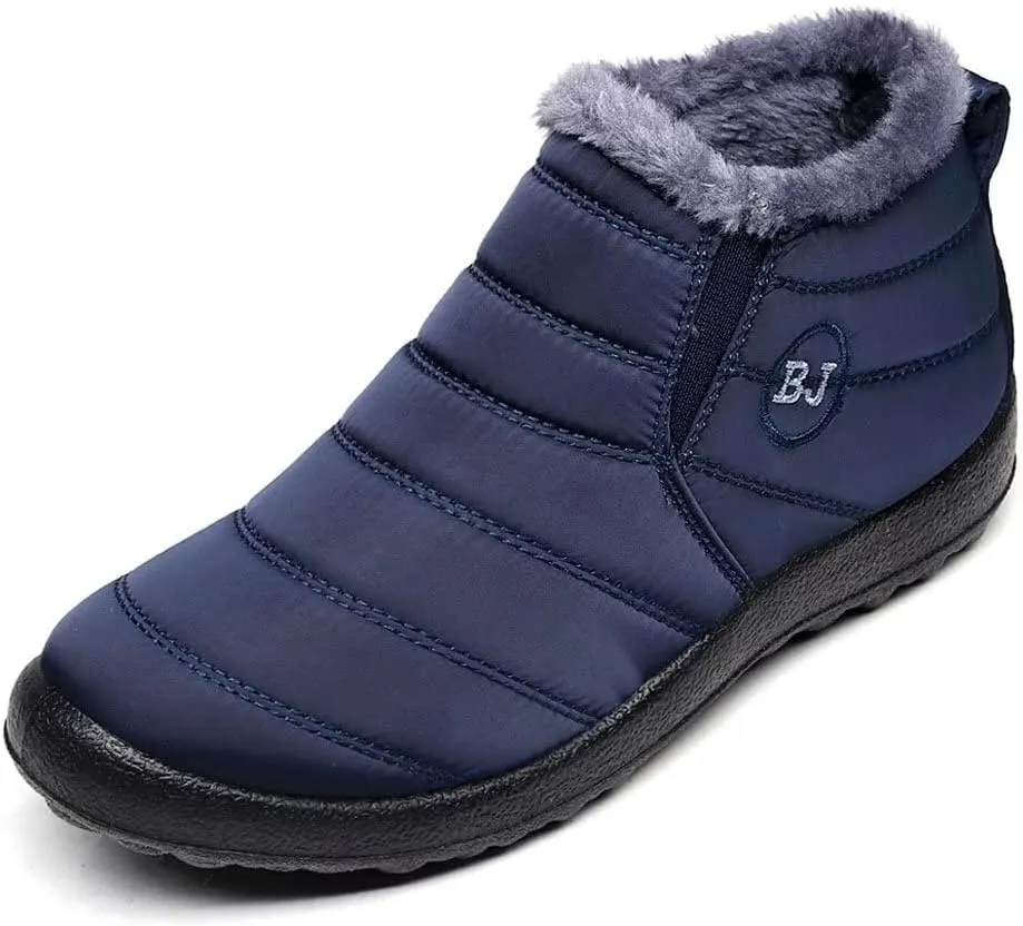Stunner Snow Boots for Women Winter Ankle Boots Warm Fur Lined Ankle Booties Waterproof Comfortable Outdoor Slip On Winter Shoes Booties