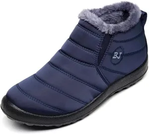 Stunner Snow Boots for Women Winter Ankle Boots Warm Fur Lined Ankle Booties Waterproof Comfortable Outdoor Slip On Winter Shoes Booties