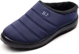 Stunner Women Warm Winter Slippers Fur Lined Slip On Waterproof Indoor Outdoor Warm Mules