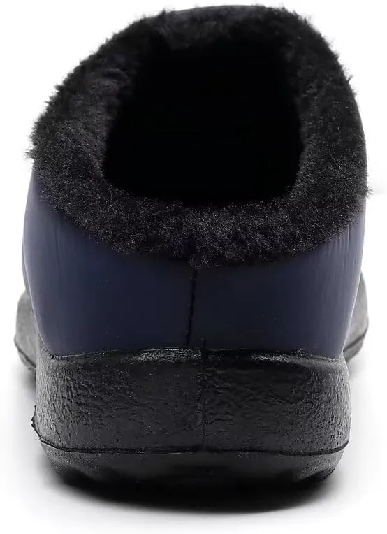 Stunner Women Warm Winter Slippers Fur Lined Slip On Waterproof Indoor Outdoor Warm Mules