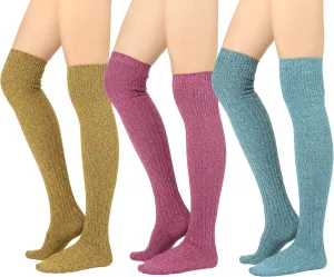 STYLEGAGA Winter Cozy Cable Knit Over The Knee High Boot Socks