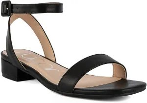 Sugar Women's Low Block Heel Dress Sandals – Ankle Strap Open Toe Comfortable Walking Heels for Casual, Party, or Work
