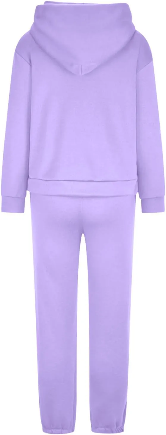 Sweatsuits for Women Casual Fashion Thickened Plus Round Neck Long Sleeved Casual Sweatshirts Trousers Cozy Suit