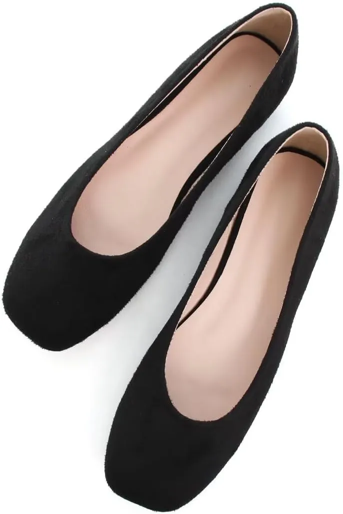 TANGNEST Women Cute Bowknot Flats Soft Slip On Dress Comfort Square Toe Flats