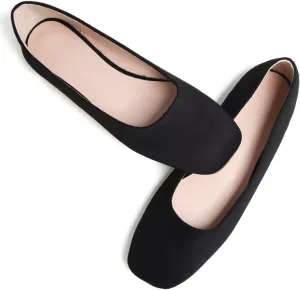 TANGNEST Women Cute Bowknot Flats Soft Slip On Dress Comfort Square Toe Flats