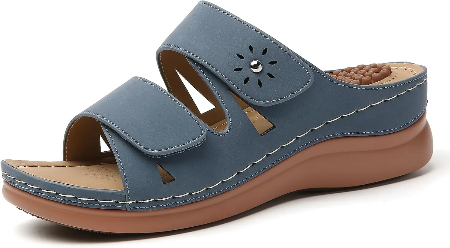 Tilocow Sandals Women Wedge Shoes - Orthopedic Comfortable Arch Support Platform Sandals for Women Wedge Summer Dressy Casual Bunion Breathable Shoes