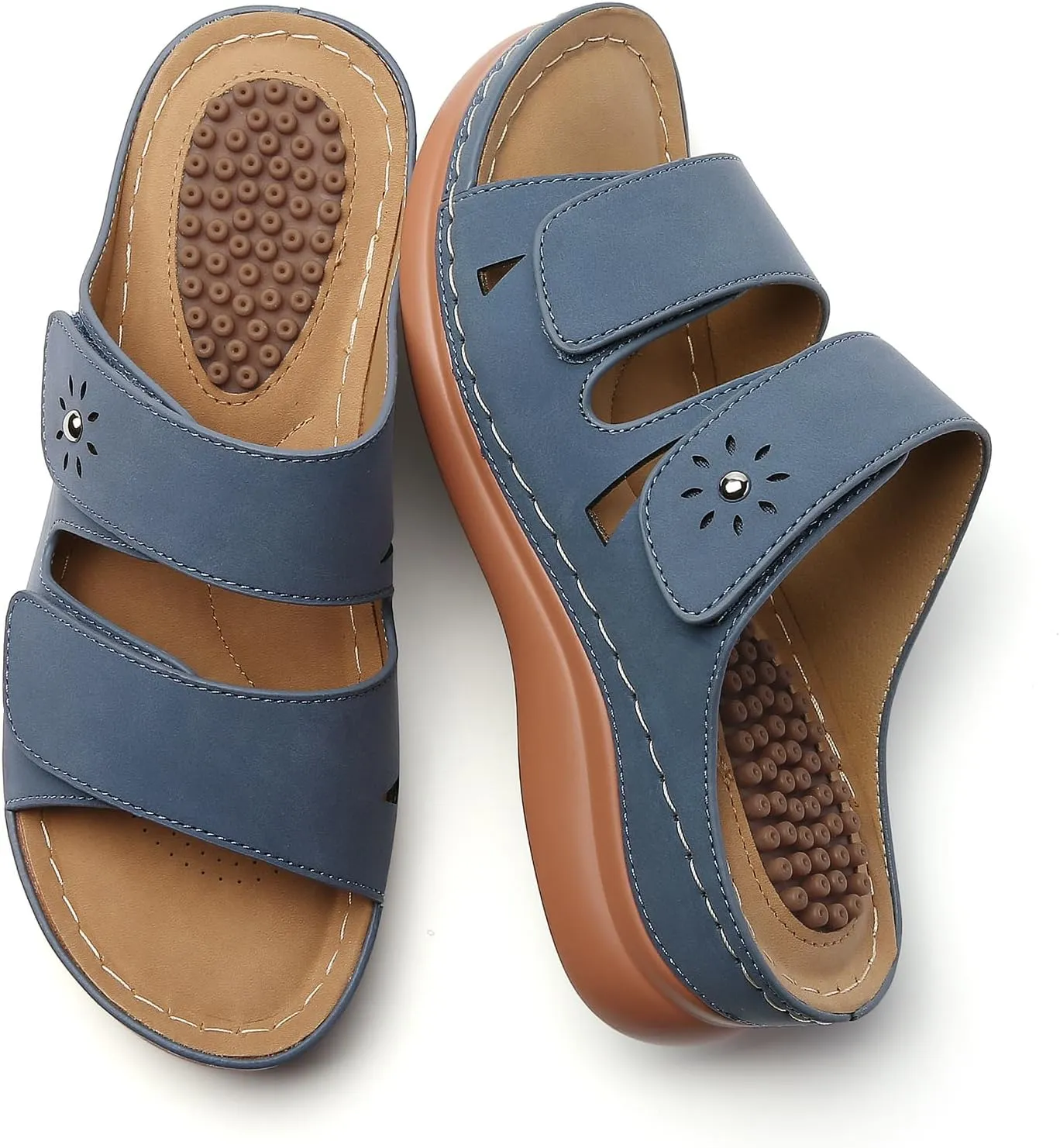 Tilocow Sandals Women Wedge Shoes - Orthopedic Comfortable Arch Support Platform Sandals for Women Wedge Summer Dressy Casual Bunion Breathable Shoes
