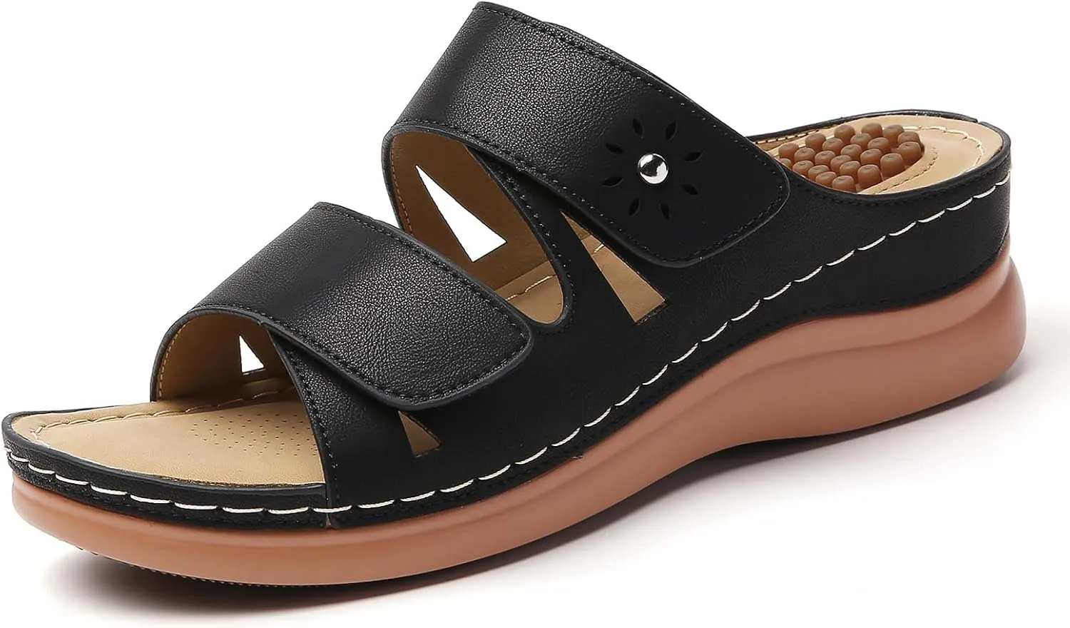 Tilocow Sandals Women Wedge Shoes - Orthopedic Comfortable Arch Support Platform Sandals for Women Wedge Summer Dressy Casual Bunion Breathable Shoes