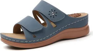 Tilocow Sandals Women Wedge Shoes - Orthopedic Comfortable Arch Support Platform Sandals for Women Wedge Summer Dressy Casual Bunion Breathable Shoes